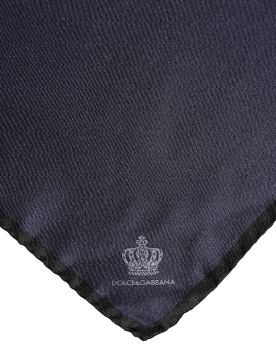 Blauwe DG Kroon Zijden Vierkante Mannen Foulard Sjaal - Image 3