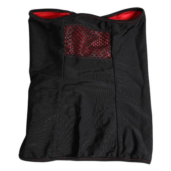 Zwarte Nylon Gebreide Nekwarmer Balaclava Sjaal - Image 2