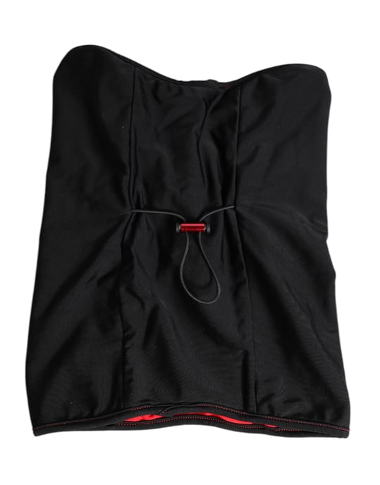 Zwarte Nylon Gebreide Nekwarmer Balaclava Sjaal - Image 3
