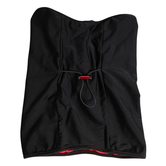 Zwarte Nylon Gebreide Nekwarmer Balaclava Sjaal - Image 4