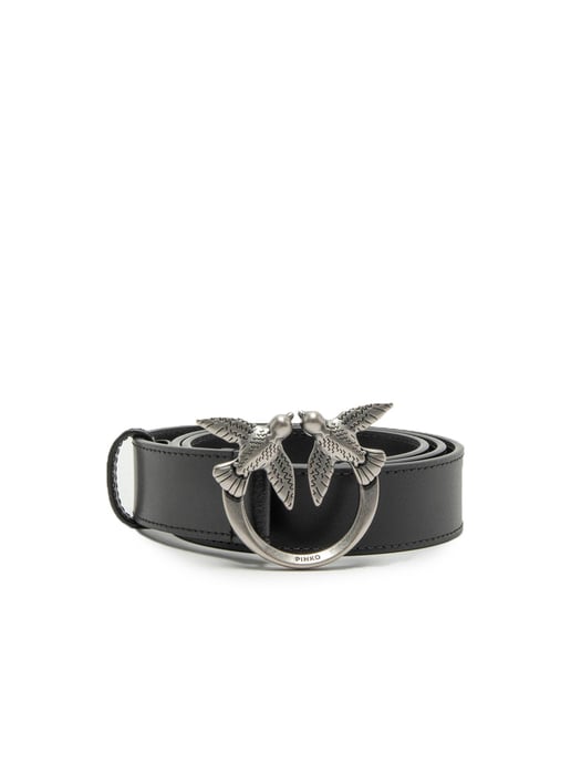PINKO Zwarte Kalfskin Bos Taurus Regular Riem - Image 4