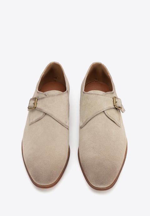 Wittchen beige suède leren monniksschoenen voor heren - Image 2