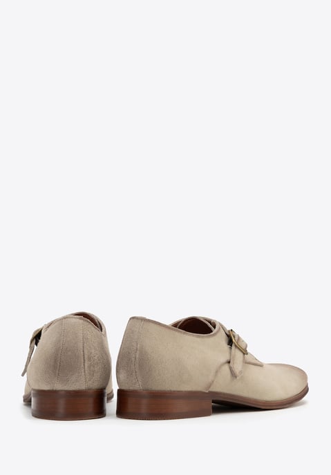 Wittchen beige suède leren monniksschoenen voor heren - Image 3