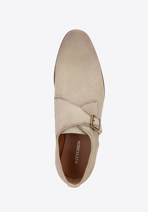 Wittchen beige suède leren monniksschoenen voor heren - Image 4