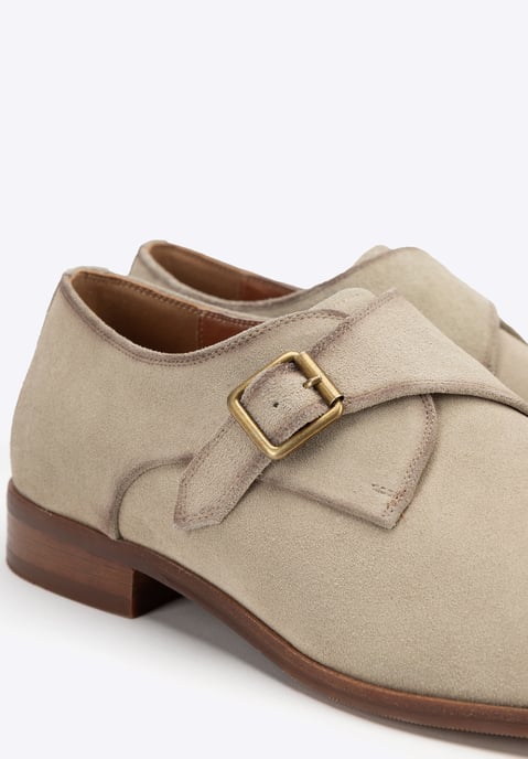 Wittchen beige suède leren monniksschoenen voor heren - Image 6