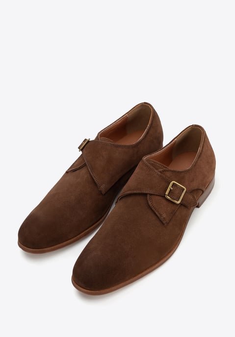 Wittchen Heren Monkschoenen in Donkerbruin Suède Leer - Image 1