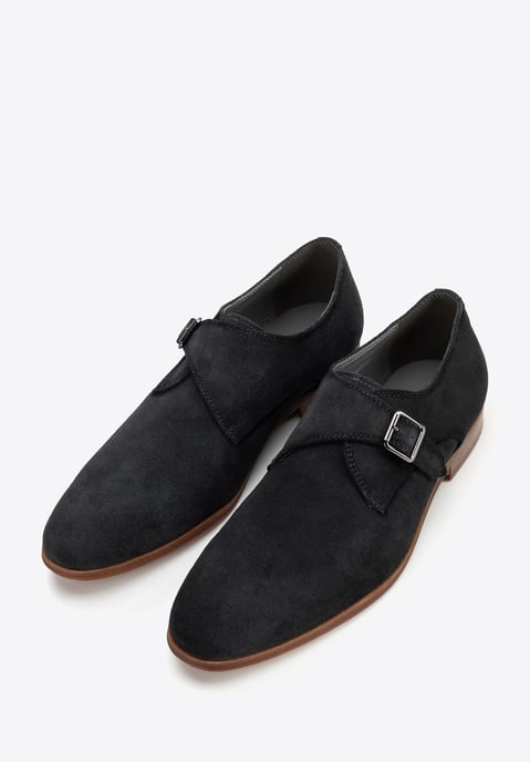 Wittchen Heren Monkschoenen in Donkergrijs Suède Leer - Image 1