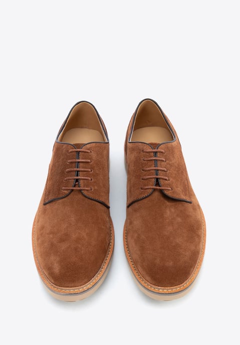 Wittchen Heren Bruine Suède Leren Derby Schoenen - Image 2