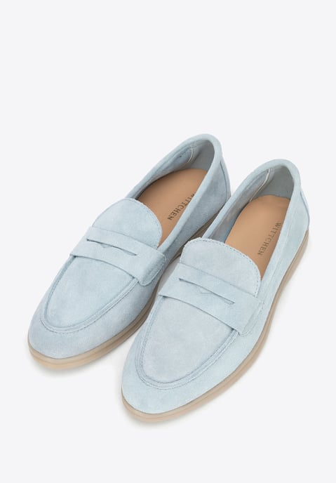 Wittchen Dames Klassieke Blauwe Suède Mocassins - Image 2