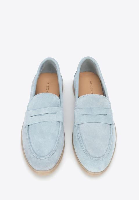 Wittchen Dames Klassieke Blauwe Suède Mocassins - Image 3