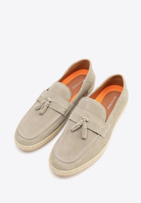 Wittchen beige suède leren loafers met kwastje voor heren - Image 2