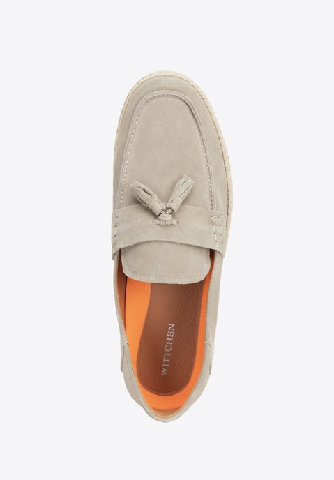 Wittchen beige suède leren loafers met kwastje voor heren - Image 5