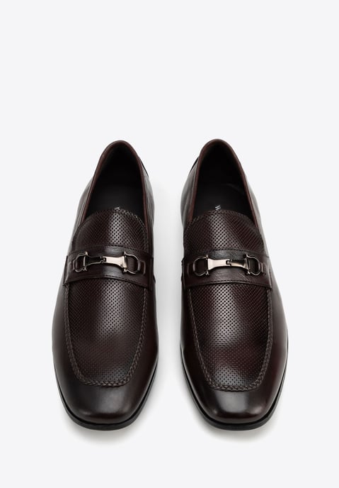 Wittchen Heren Leren Loafers met Gesp op de Band, Donkerbruin, Natuurlijk Leer - Image 3
