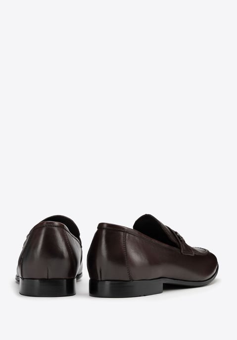 Wittchen Heren Leren Loafers met Gesp op de Band, Donkerbruin, Natuurlijk Leer - Image 4