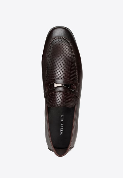 Wittchen Heren Leren Loafers met Gesp op de Band, Donkerbruin, Natuurlijk Leer - Image 5