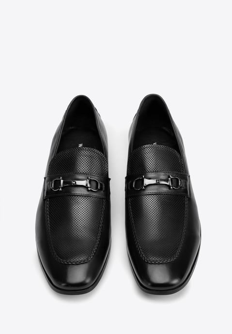 Wittchen Heren Leren Loafers met Gesp op Band Zwart Natuurlijk Leer - Image 4
