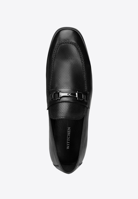 Wittchen Heren Leren Loafers met Gesp op Band Zwart Natuurlijk Leer - Image 6