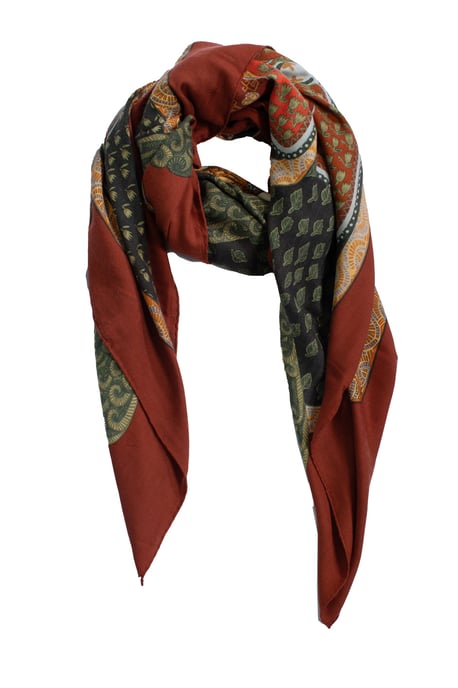 Hermes Art des Steppes kasjmiersjaal in rood - Image 2