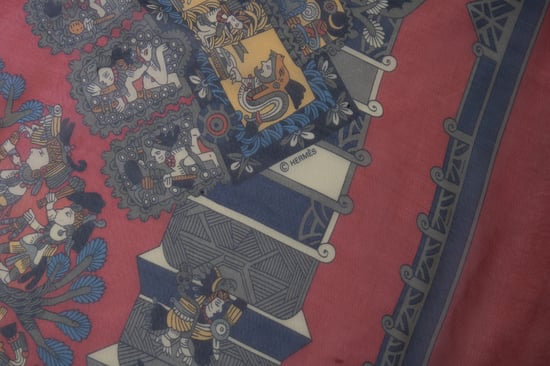 Hermes Astres et Soleils zijden sjaal in rood - Image 6