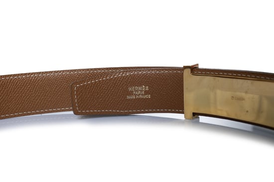 Hermes omkeerbare doos en Togo leren admiraal riem - Image 5