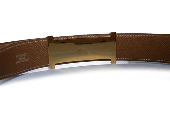 Hermes omkeerbare doos en Togo leren admiraal riem - Image 6