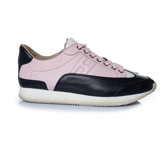 Hermes Goal sneakers in zwart en roze - Image 4