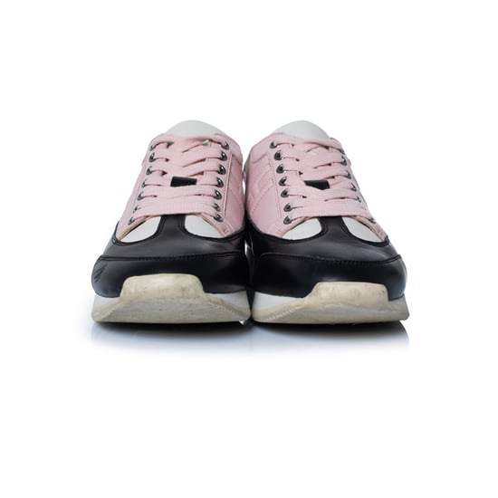 Hermes Goal sneakers in zwart en roze - Image 5