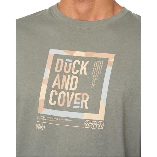 Duck and Cover Heren Primatic T-shirt (Donkergroen) - Image 3
