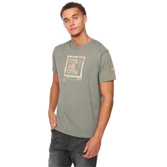 Duck and Cover Heren Primatic T-shirt (Donkergroen) - Image 4
