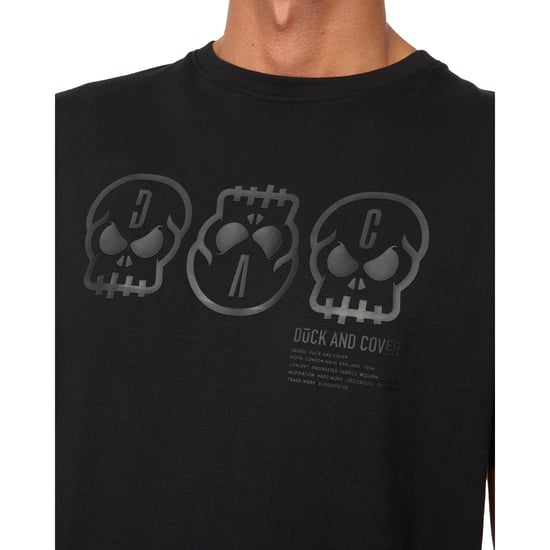 Duck and Cover Heren Deltamans T-Shirt (Zwart) - Image 3