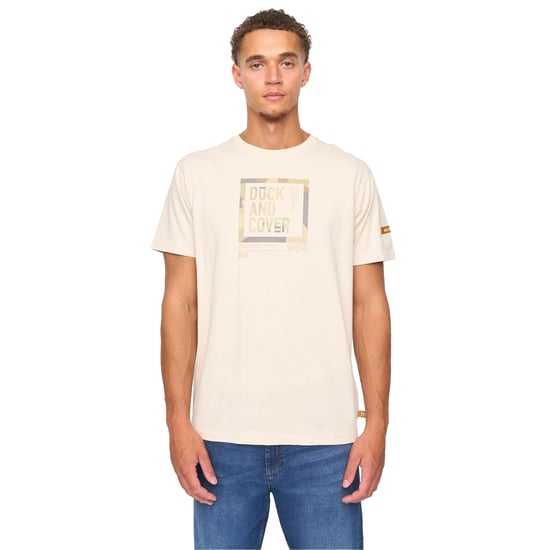 Duck and Cover Mannen Primatic T-Shirt (Off White) - Image 1