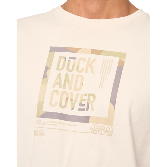 Duck and Cover Mannen Primatic T-Shirt (Off White) - Image 3