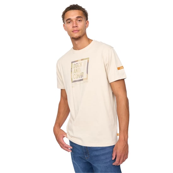 Duck and Cover Mannen Primatic T-Shirt (Off White) - Image 4