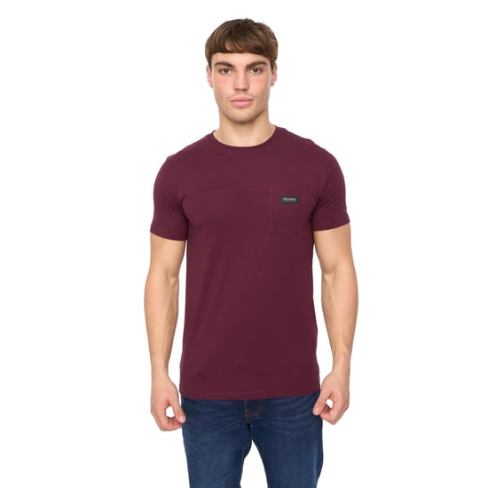 Crosshatch Heren Carritore T-Shirt (Rum Rozijn) - Image 1