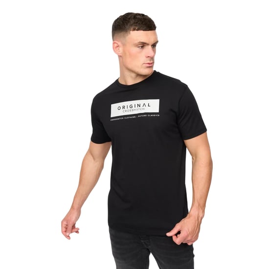 Crosshatch Heren Jamstate T-Shirt (Zwart) - Image 1