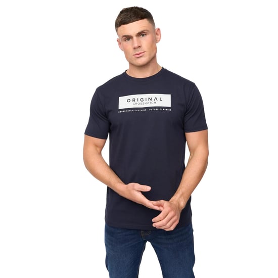 Crosshatch Heren Jamstate T-Shirt (Marine) - Image 4