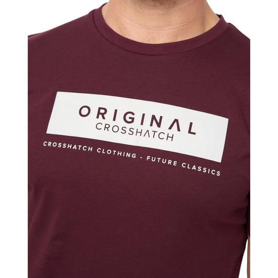 Crosshatch Heren Jamstate T-Shirt (Rum Rozijn) - Image 3