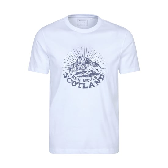 Mountain Warehouse Heren Ben Nevis Schotland Korte Mouwen T-Shirt (Wit) - Image 1