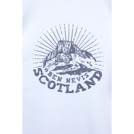 Mountain Warehouse Heren Ben Nevis Schotland Korte Mouwen T-Shirt (Wit) - Image 4