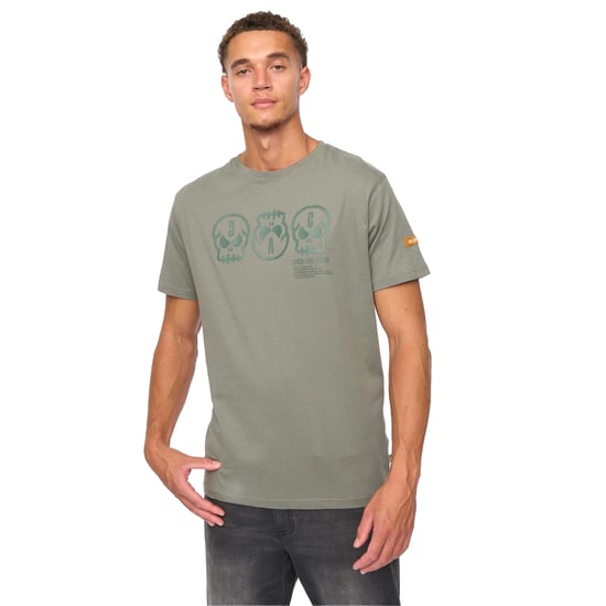 Duck and Cover Heren Deltamans T-shirt (Donker Olijf) - Image 4