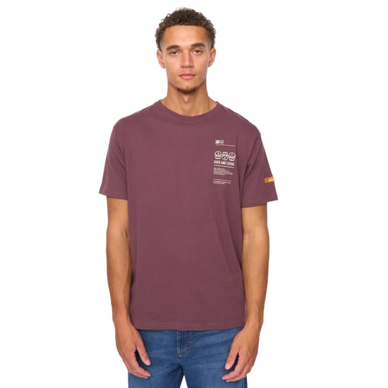 Duck and Cover Heren Cramptone T-Shirt (Rum Rosijn) - Image 1