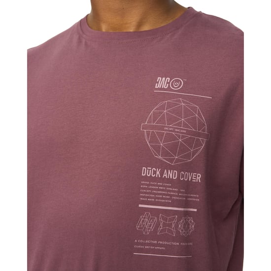 Duck and Cover Heren Ashland T-Shirt (Rum Rozijn) - Image 3