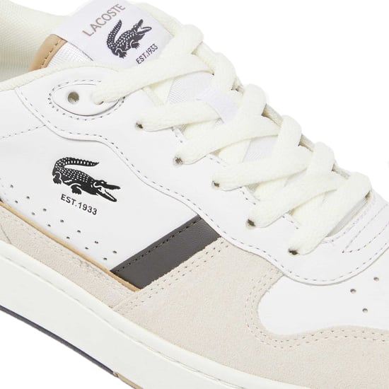 Lacoste Heren T-Clip Set Leren Trainers (Wit, Groen) - Image 6