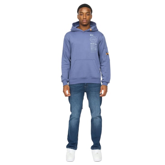 Duck and Cover Heren Ashland Hoodie (Denim Blauw) - Image 4