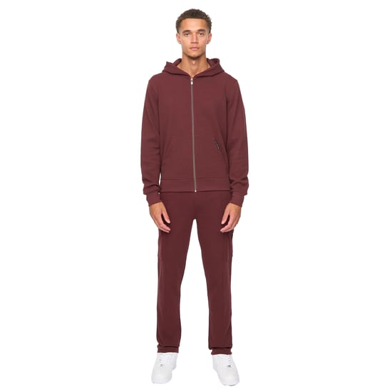 Duck and Cover Heren Optimus Volledige Rits Hoodie (Wijn) - Image 4