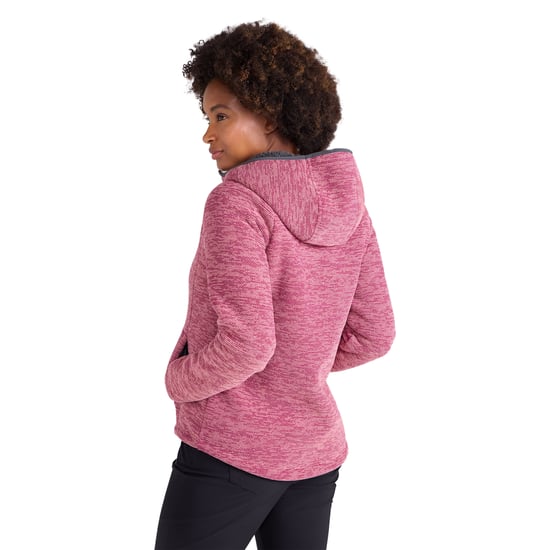 Mountain Warehouse Dames Hayfield Melange Faux Fur Gevoerde Fleece Top (Roze) - Image 2