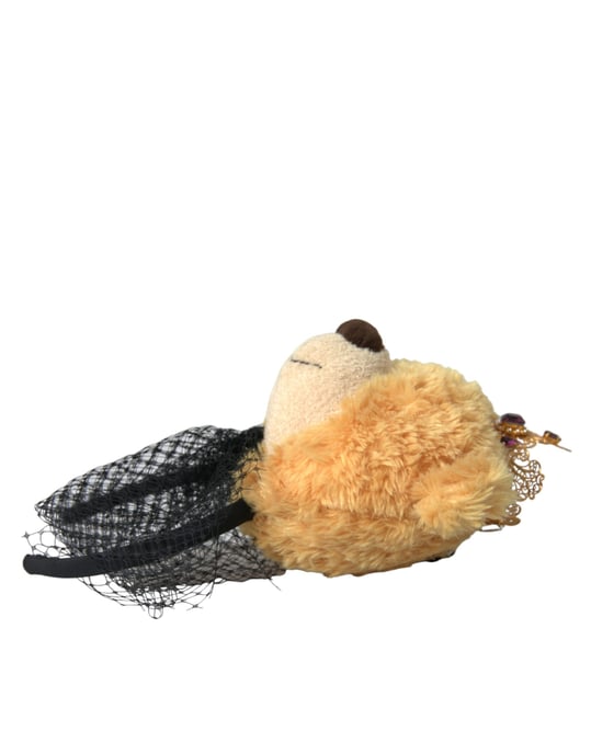 Bruine Teddybeer Gouden Kristallen Kroon Haarband Diadeem - Image 3