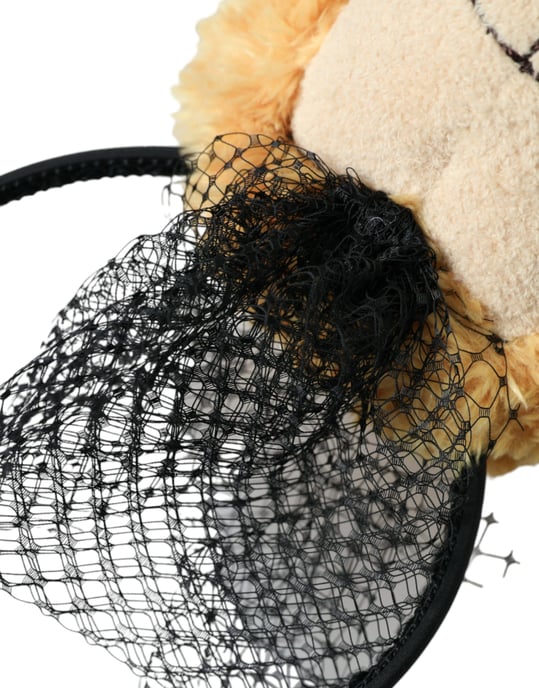Bruine Teddybeer Gouden Kristallen Kroon Haarband Diadeem - Image 4