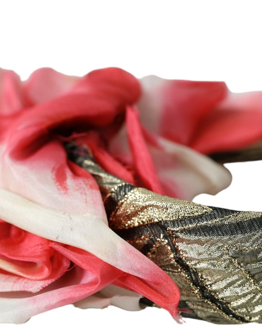 Multikleurige Bloemen Apliserende Zijde Dames Haarband Diadeem - Image 4