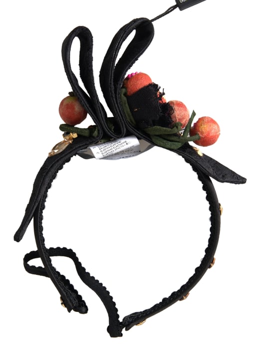 Zwart met een multicolor vijgenfruit kristallen tiara diadeem haarband - Image 2